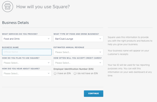 square sign up